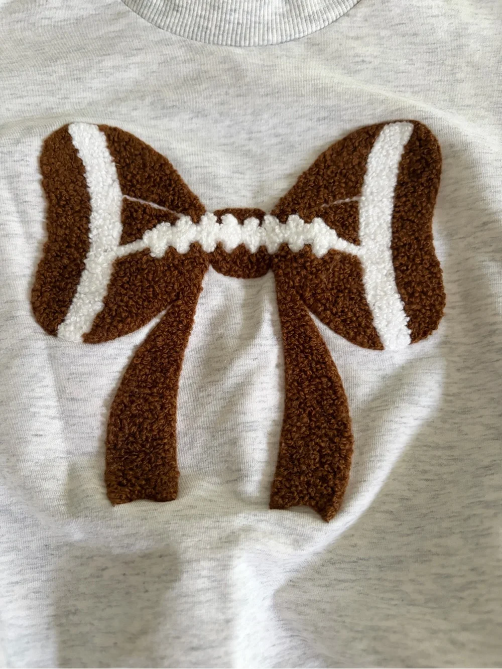 Baby Football Bow Sweatshirt Bodysuit